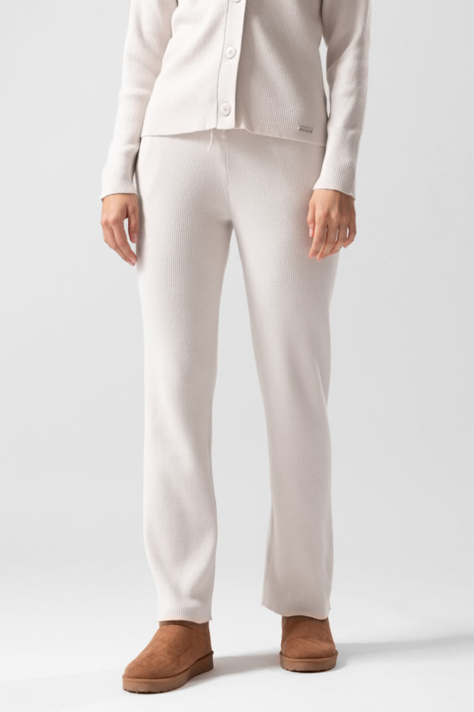 lelosi pantalones de punto acanalado demi 0